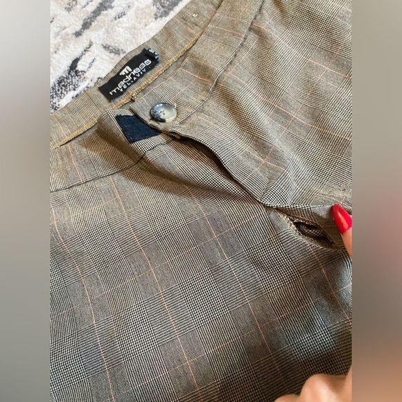 Super Low Rise Trousers Brown Plaid Madness TelAviv Womens 2 - Picture 15 of 15